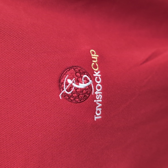Nike Golf| Red Travistock Cup Athletic Dry Fit Short Sleeved Polo - Picture 6 of 12